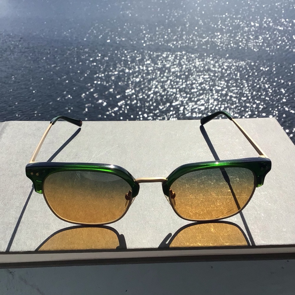 tens Filter Your World Rare Larsson Green Tropic High Sunglasses Metal Frame - Picture 7 of 16